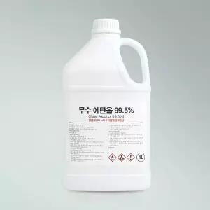 크로바 무수에탄올 99% 소독용 알콜 에틸 알코올 4L