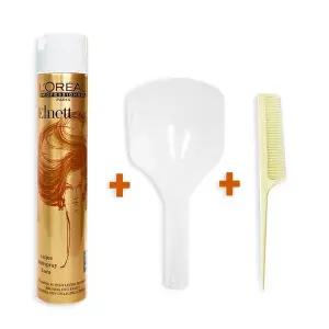 로레알 에르네뜨 샤땡 강력 헤어 스프레이 500ml +앞가리개 +꼬리빗