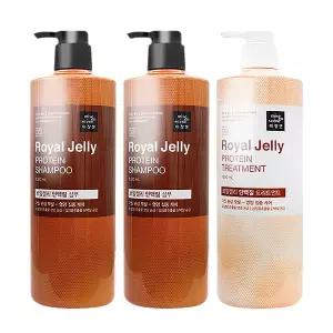 미쟝센 로얄젤리 단백질 샴푸 1000ml 2개 + 트리트먼트 1000ml 1개