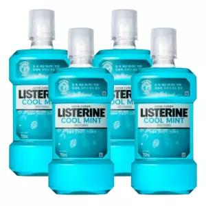 리스테린 가글액 쿨민트 구강청결제 750ml, 4개