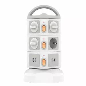 루시온 4000W고용량 10구 USB 멀티탭 배선차단 타워콘센트