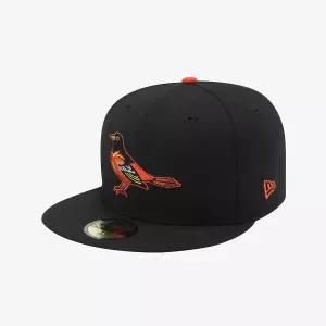 공용 MLB 쿠퍼스타운 볼티모어 오리올스 피티드캡 블랙 15131695