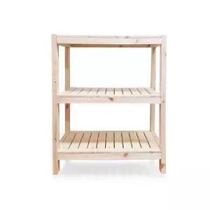 파인 우드렉 3단원목선반 3단선반600 DIY 원목 모듈선반 정리선반 3단선반 수납장