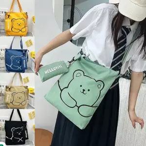 곰돌이 캐릭터 에코백 주머니 크로스백 숄더백 보조가방 파우치 딘체 대량