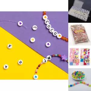 7mm 이니셜 알파벳비즈/팔찌/발찌/목걸이/마스크스트랩/이니셜/알파벳/비즈세트