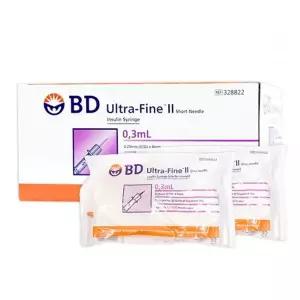 BD 울트라파인2 인슐린주사기 100개 31G 8mm 0.3cc