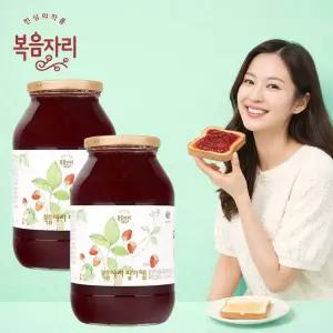 복음자리 딸기잼 1.3kg x 2개 세트 과일쨈 샌드위치 식빵 토스트 모닝빵 빵집 카페 대용량 업소용 달콤한