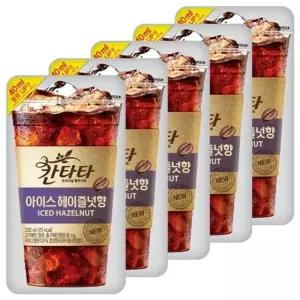 롯데 칸타타 아이스 헤이즐넛향 230ml x 50팩입 파우치 아이스커피 커피