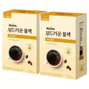 맥심 모카골드 부드러운 블랙 200T(100Tx2개) 커피 탕비실