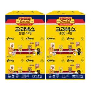 크리넥스 X 카카오프렌즈 홈냅킨 스타일, 130매, 6입, 2개