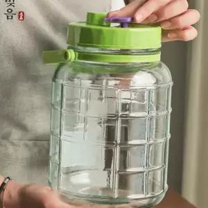유리 매실청 용기 숨쉬는 담금 유리병 유리 발효 용기 과실주 숨밸브 고추장 효소통 간장 전통 된장 보관