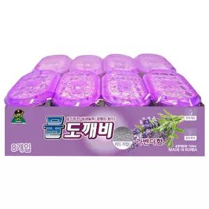 물도깨비 방향 탈취 제습제 상쾌한 라벤더향 비드타입 8개입 x 1개 (총 8개입)