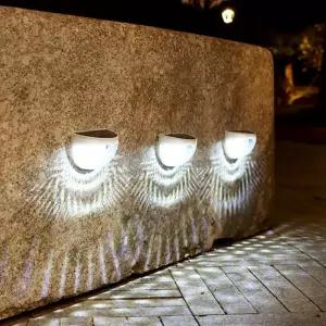 (화이트) LED 오로라 태양광 벽부등 2p세트(백색)/실외벽등/외부/조명/외등/LED등/조명등/외벽/태양열/