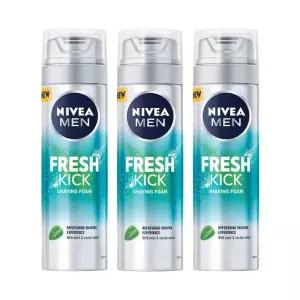 니베아 맨 프레시 킥 쉐이빙 폼 면도크림 200ml 3개