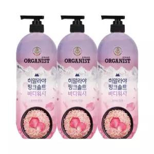 오가니스트 히말라야 핑크솔트 바디워시 로즈향 900g x 3개