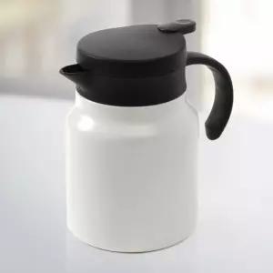 티웨어 이중진공 보온주전자(900ml) (화이트)온도표시 보냉 포트 티폿 워터저그 가정용 용냉 차망