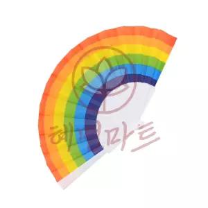 혜명마트 무지개 부채 접이식손부채 여름필수용품 학생 부채살 레인보우