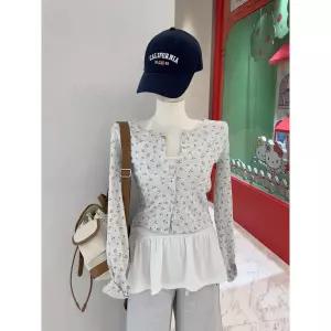 후아유 Eyelet Long Sleeve 가디건 카디건 WHLAG2323F WHLAG2323F0018 470069