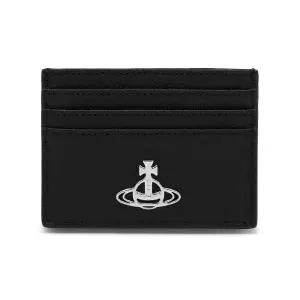 26S/S 54030006W L001N N401 비비안웨스트우드 사피아노 ORB 플랫 블랙 카드지갑
