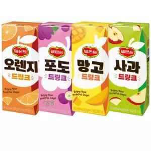 델몬트 (오렌지x8 포도x8 사과x8 망고x8)4종혼합 190mlX32팩