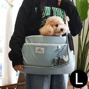 [반려] 슬링백 반려견이동장 블루 룩앳미 L
