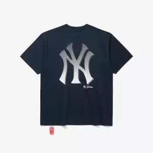 뉴에라 엠엘비 MLB 뉴욕 양키스 하프톤 티셔츠 네이비 15147536 175074