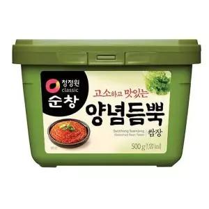 청정원 순창 양념듬뿍 쌈장(PET) 고기 쌈 샐러드 여행용 쌈장 500g