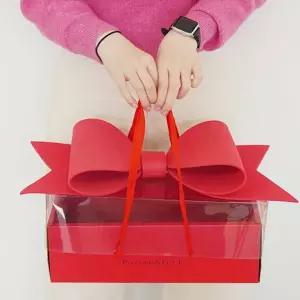 리본 선물 상자 대형 왕리본 투명 선물 포장 상자 이벤트 서프라이즈 생일