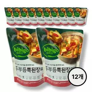 CJ 비비고 두부듬뿍 된장찌개 460g 12개