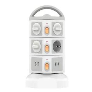 고용량 4000W 타워형 USB 난연 10구 멀티탭