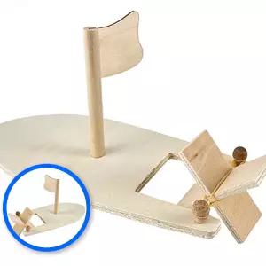 3WC 동력 나무배 만들기 과학 고무동력 보트 DIY 어린이 교구 키트 돌봄교실과학