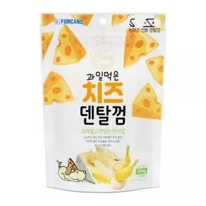 포켄스 치즈덴탈껌 반려견 간식 스틱 바나나맛 300g MNA