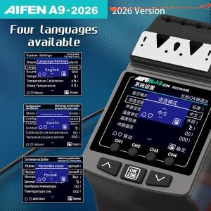 AIFEN A9-2026 납땜 스테이션 210/245/115 인두팁 호환 핸들 온도 조절 용접 리워크