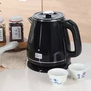 (1.8L 블랙) 키친플라워1825 더블 전기주전자 이중단열 전기포트 티포트/커피포트/드립/보트/티팟/차포트