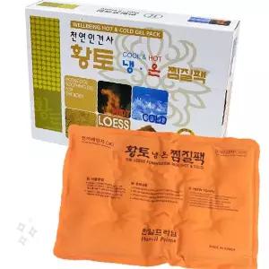 천연인견사 황토 냉온찜질팩 온열 냉각 어깨 허리 배 복부 찜질용품 한일