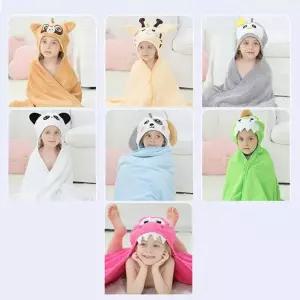 유아 아기 동물 신생아 펭귄 가운 기린 아동 목욕 타월