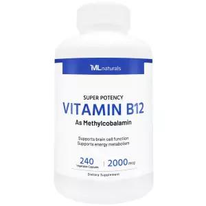마이라이프 내추럴스 비타민 B12 메틸코발라민 2000 mcg 240캡슐