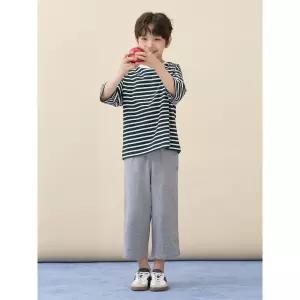 빈폴 키즈 7부 스트라이프 상하세트 그린 BI6341U01M U01M