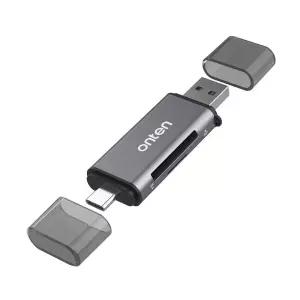 Coms 카드 리더기 2in1 C타입 USB 3.0/카드리더기/멀티/블랙박스/메모리/SD/마이크로/어댑터/카드리더