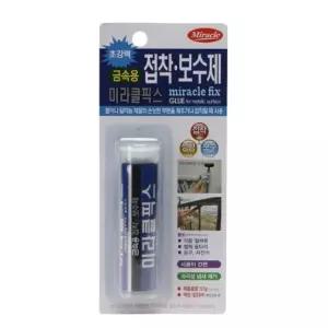 철재전용 클릭 반죽형 초강력 접착 보수제 미라클픽스 금속용 57G 빠른건조 본드
