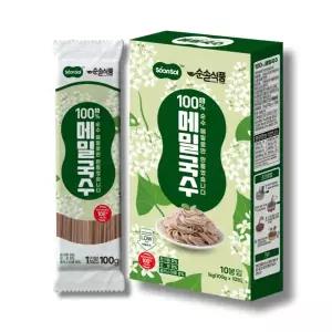 순솔 브랜드마크 순솔 100% 메밀국수 1kg 100g x 10봉 비건면 무첨가물