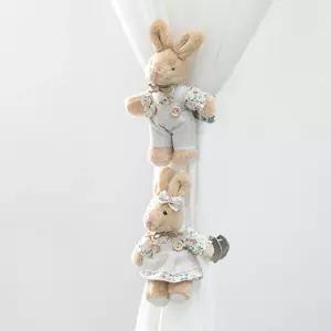 아트박스/플라워트리 토끼인형 귀여운 커튼 집게 타이백 피크닉토끼 14cm