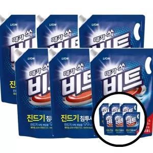 6개입 비트 액체세제 2L 일반용 리필 세탁용품 세탁액 청소용품 TLa2734