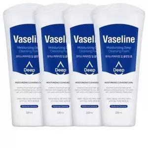 바세린 클렌징폼 220ml 4개 대용량 폼클렌징 수분 진정 딥클렌징