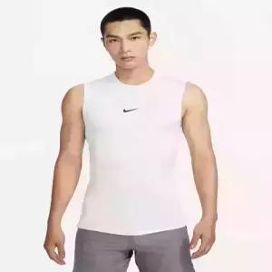 나이키 nike 프로 드라이 핏 타이트 민소매 피트니스 탑 M - 화이트블랙 FB7915-100