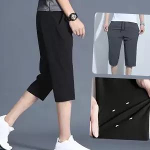 남성 7부 팬츠 초경량 슬랙스 스트레이트 남성 7부 바지 여름 활동복