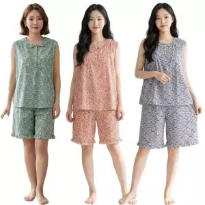 바람솔솔 나시 상하잠옷세트 파자마 잠옷 홈웨어 여름 이지웨어 꽃무늬