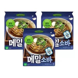 풀무원 메밀소바 464g 1봉지 116g x 4개입 x 3개