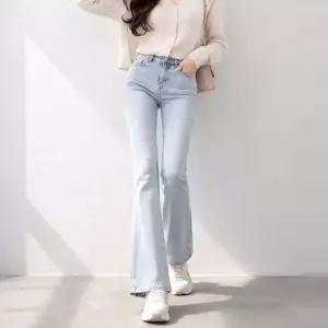 스판좋은 숏 베이직 롱 히든밴드 몸매보정 청바지 빅사이즈 사계절용 [SPM] 여성용 부츠컷스판인밴딩데님진