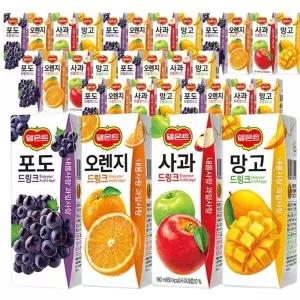미니 과일 팩 주스 32개 혼합 음료수 포도 오렌지 사과 망고 단체 학교 회사 행사 어린이 학생